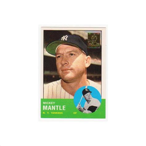 Mickey Mantle 1963 Topps 200 Commemorative Card 1996 Topps 13 Of 19