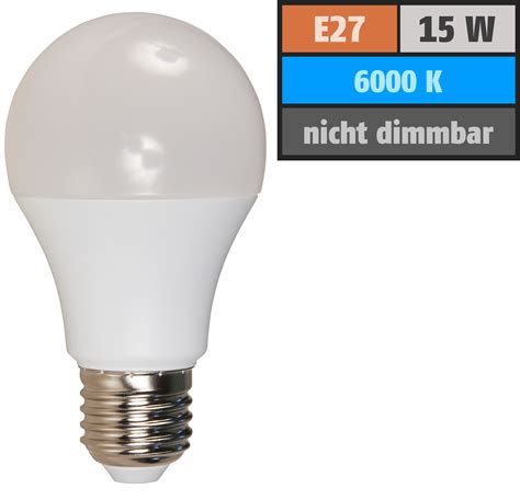 LED Glühlampe Premium E27 15W 1600lm 220 6000K tageslichtweiß