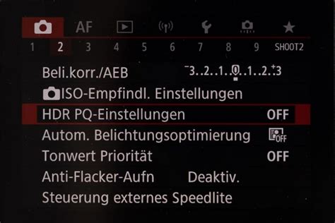 Einstellungen Canon Eos R Tipps Tricks Men Konfiguration