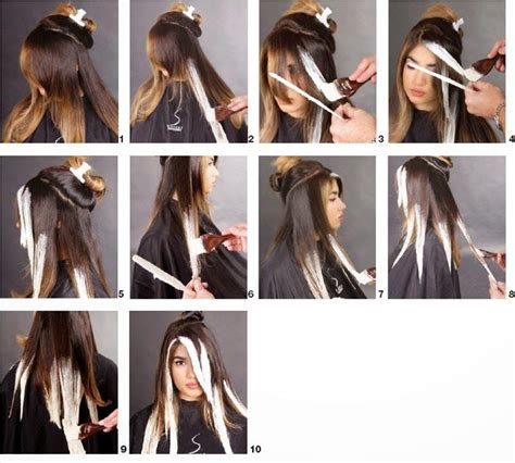 Balayage Technique Diagram Hair Color Balayage Highlights Te