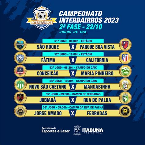 Prefeitura Divulga Tabela De Jogos Da Fase Do Campeonato