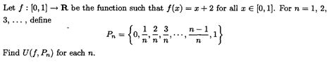 Solved 7 Let F 0 1 → R Be The Function Such That F X