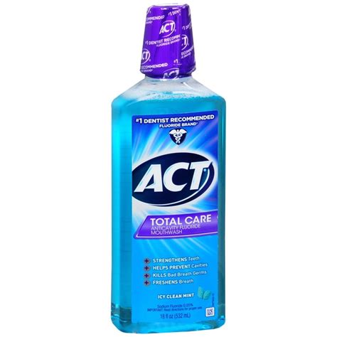 Act Total Care Anticavity Fluoride Mouthwash Icy Clean Mint Oz