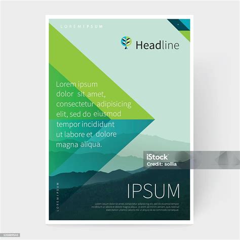 brochure leaflet flyer poster template stock illustration