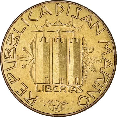 Coin San Marino Lire Rome Aluminum Bronze Km