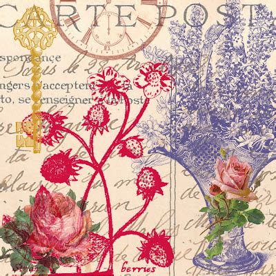 The Artzee Blog Vintage Victorian Strawberry Roses Floral X Inch