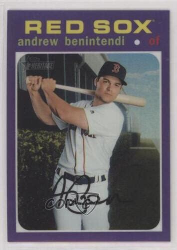 2020 Topps Heritage Hot Box Chrome Purple Refractor Andrew Benintendi