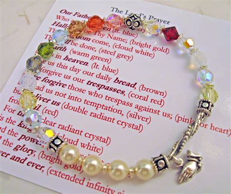 The Lords Prayer Bracelet Prayer Bead Bracelet Bible Jewelry