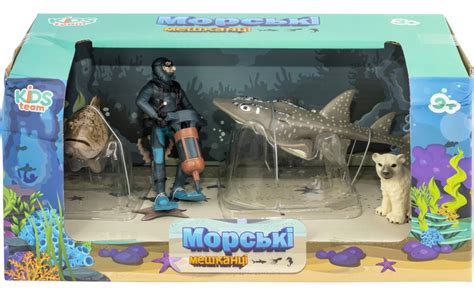 Набор фигурок Kids Team Морские жители: морской окунь, гитарный скат ...