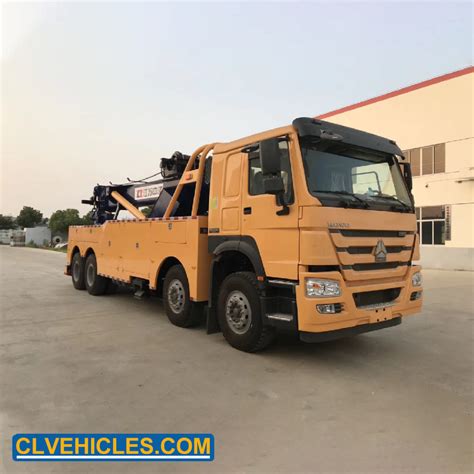 Howo Yellow 8x4 Boom And Underlift Seperated Recovery Tow Truck China