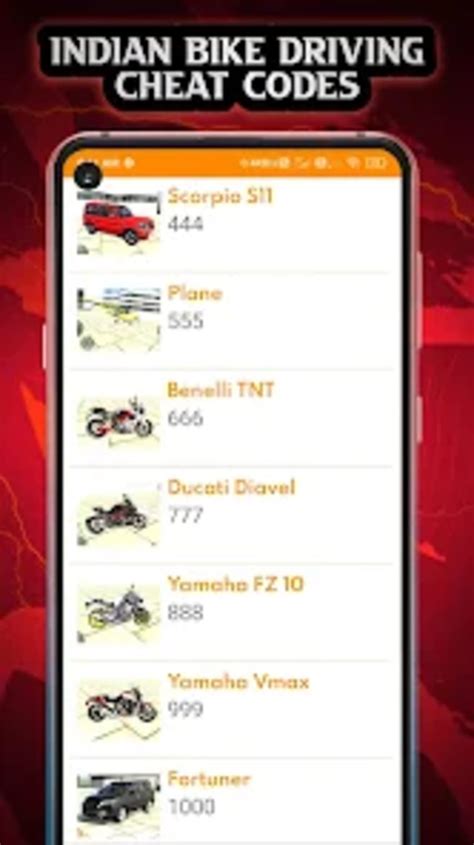 Android için cheat code indian bike driving İndir