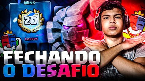 FECHANDO O DESAFIO DAS 20 VITÓRIAS CLASH ROYALE AO VIVO YouTube