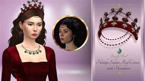 Hatidje Sultan Red Crown With Headdress Sims 4 Sims 4 Characters