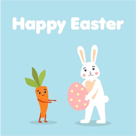 Premium Vector Rabbit Carrot Easter