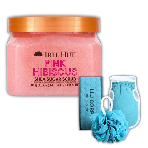 Tree Hut Shea Sugar Scrub Pink Hibiscus 18oz Bundle