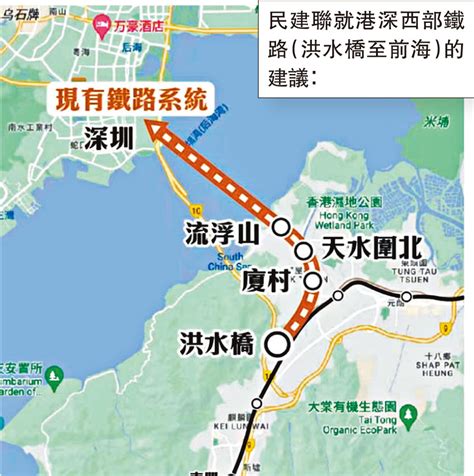 民記倡港深西部鐵路連結港現有鐵路線 香港文匯報