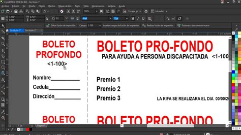 C Mo Numerar En Corel Draw De Manera R Pida Boleto Talonario Otros