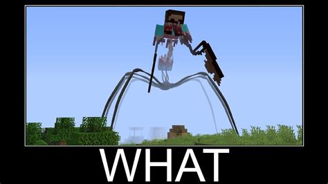 Scary Spider Herobrine In Minecraft Wait What Meme Part 114 Youtube