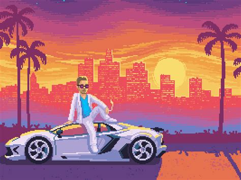 Pixel Art Sunset 