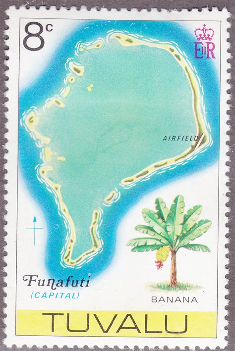 Tuvalu 28 Map of Funafuti / HipStamp