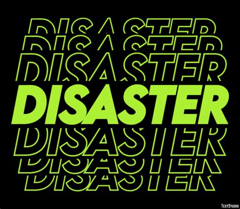 Disaster Text Effect and Logo Design Word