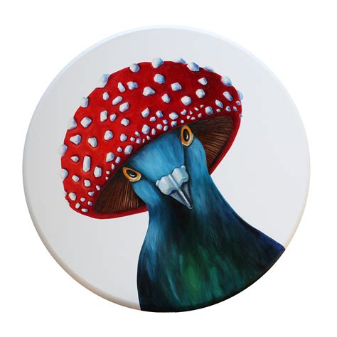 Jj Galloway Red Mushroom Cap Original Contemporary Artwork