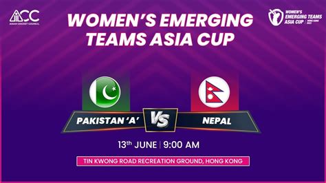 ACC WOMEN S EMERGING TEAMS ASIA CUP 2023 PAKISTAN A Vs NEPAL Win