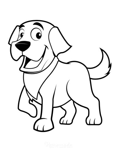 Coloring Pages | Dog coloring pages happy cute cartoon dog