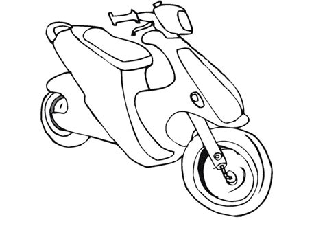 Dessins Gratuits Colorier Coloriage Scooter Imprimer