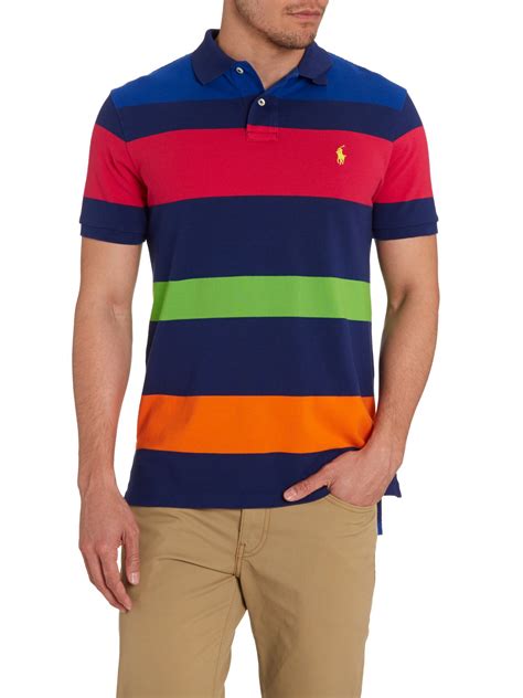 Polo Ralph Lauren Multi Stripe Custom Fit Polo Shirt For Men Lyst