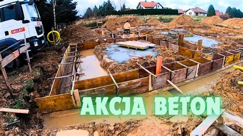 Budowa domu 2023 Betonowanie ław fundamentowych domu parterowego