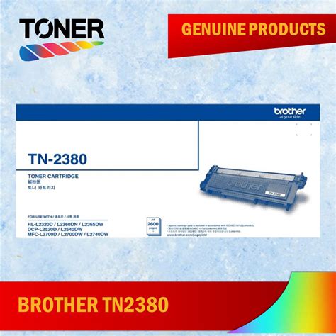 Brother Genuine Original Tn 2380 Tn 2380 Tn2380 Toner Cartridge Hl L2320d L2360dw