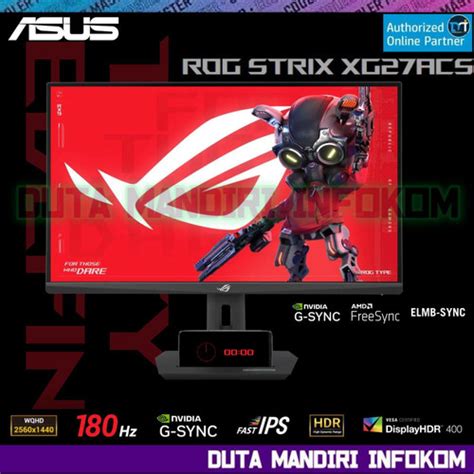 Promo Asus Rog Strix Xg27acs 27 Wqhd Fast Ips 180hz 1ms Usb C Dp Monitor Cicil 0 3x