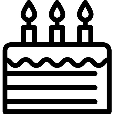 Birthday Cake With Three Candles Vector Svg Icon Svg Repo