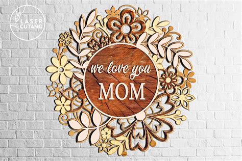 Mothers Day Laser Cut Files Svg Gift And Laser Dxf File Laser Etsy Canada