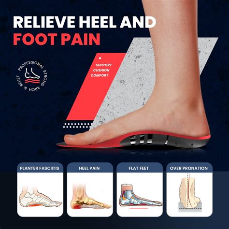 Plantar Fasciitis Insoles For Men Women Welnove Lbs Heavy Duty