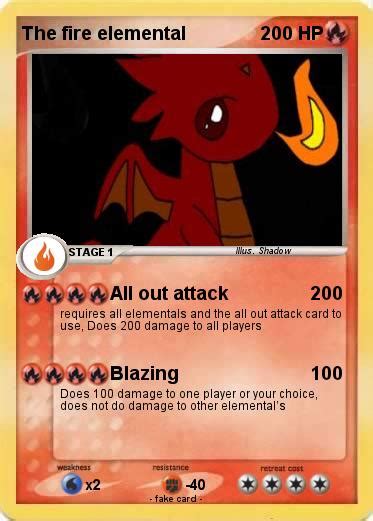 Pokémon The Fire Elemental All Out Attack My Pokemon Card