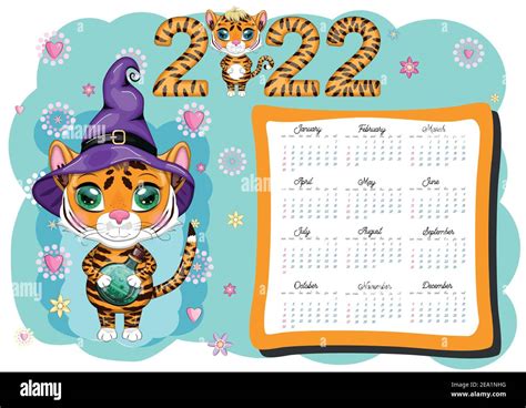 Calendario Tigre Un S Mbolo Del Nuevo A O Cartoon Tigre