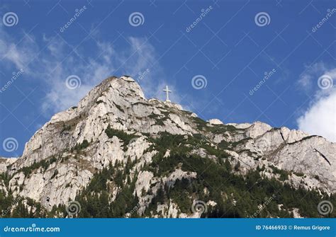 Caraiman peak - RAW format stock image. Image of blue - 76466933