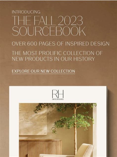 Restoration Hardware Introducing The Fall 2023 Sourcebook Milled