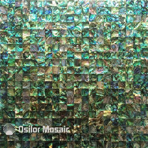 100 Sea Shell Abalone Paua Shell Seamless Mother Of Pearl Mosaic Tile