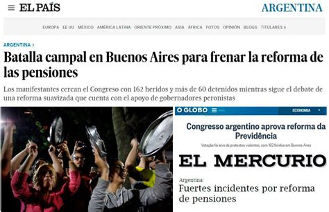 Así Reflejaron Los Medios Del Mundo El Caos En Buenos Aires