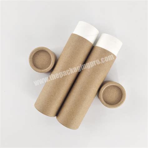 Small Round Eco Mini Recycled Paper Cardboard Kraft Lip Balm Tubes Push