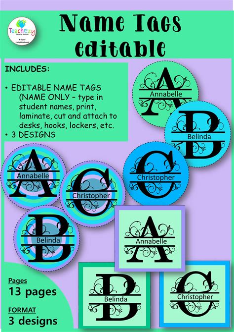 Locker Tags Printable
