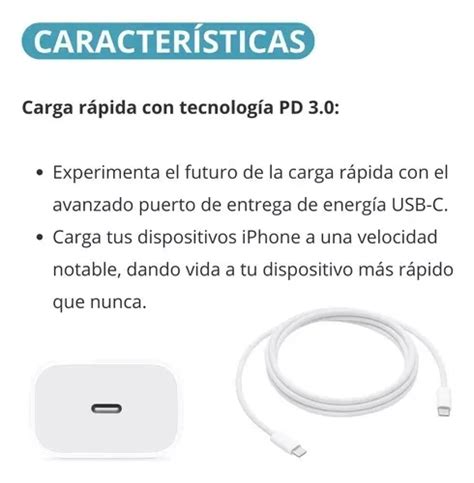 Cargador Iphone Carga Rapida Certificado Mfi Tipo C Luegopago