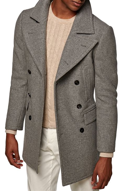 Suitsupply Double Breasted Wool Peacoat Nordstrom