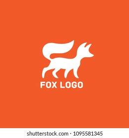 White Fox Logo Design Template Vector Stock Vector (Royalty Free) 1095581345 | Shutterstock