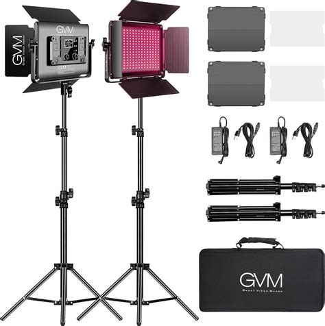 Gvm Rgb Led Video Light With Bluetooth Control W Photography Studio