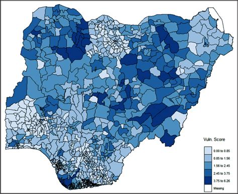 Map Of Nigeria Showing The Covid Vulnerability Of The Lgas