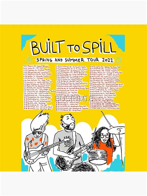 Date Of Built To Spill Sppring And Summer Tour Live 2022 Poster For